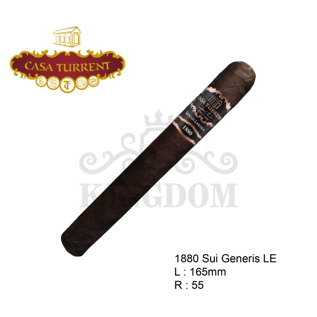 Named for the year the Turrent family entered the tobacco growing business, the Casa Turrent Serie 1880 Sui Generis is a mature cigar with class, boasting a toasty flavour with pleasant hints of chocolate. Medium to full-bodied, this is a cigar recommended for experienced smokers. The blend pairs perfectly with rum, fine tequila or even freshly brewed coffee in the morning. All tobacco used in the Sui Generis is aged 8 years or more.